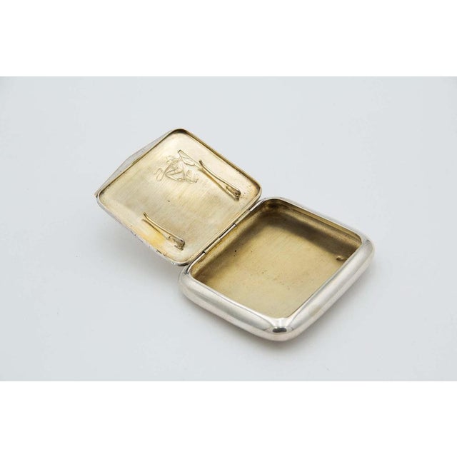 Rectangular Silver Snuffbox with Rounded Corners and Hinged Lid, in Good conditions.