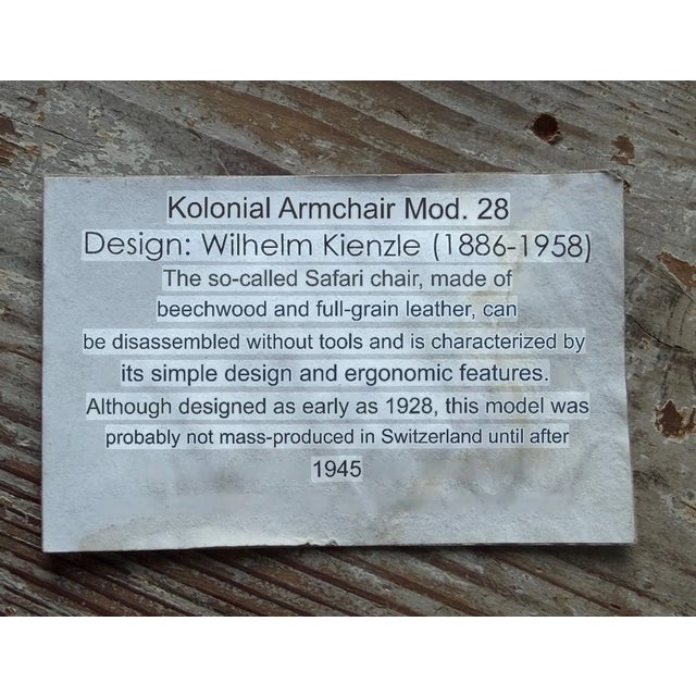 Safari Lounge Chair in Oak and Cognac Leather by Wilhelm Kienzle for Kaare Klint, 1950s For Sale - Image 17 of 18