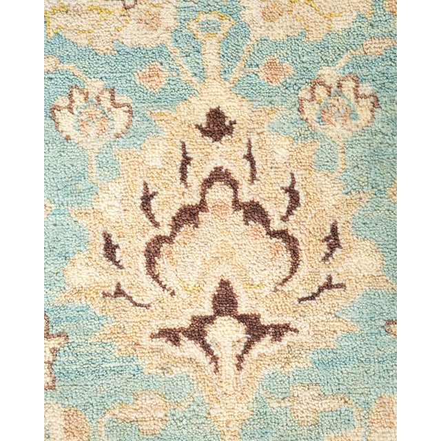 Traditional Eclectic, One-of-a-Kind Hand-Knotted Area Rug - Light Blue, 8' 0" x 10' 3" For Sale - Image 3 of 8