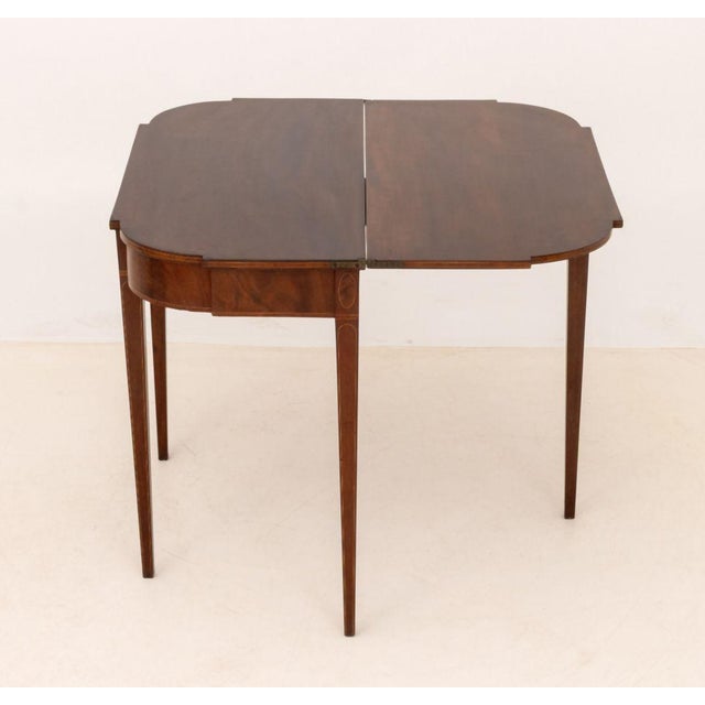 Brown George III Style Mahogany Flip-Top Table For Sale - Image 8 of 11