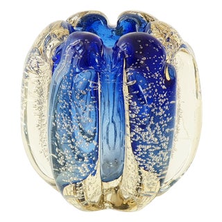 Glass Sulfide Vase, 1960s For Sale