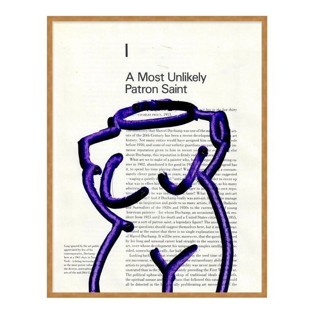 Purple Bust 1 by Virginia Chamlee in Gold Frame, Medium Art Print For Sale