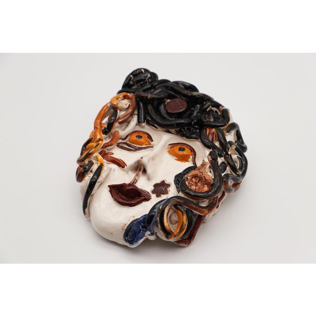 Circa: 1990. Origin: Italy. Material: Glazed Earthenware. Item condition: Some firing cracks, minor stains, minor...