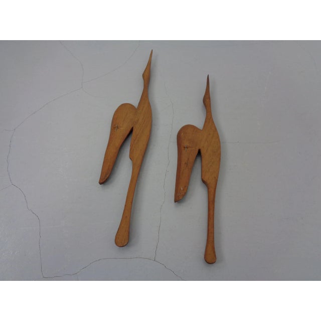 Brown Large Danish Herons in Teak, 1960s, Set of 2 For Sale - Image 8 of 17