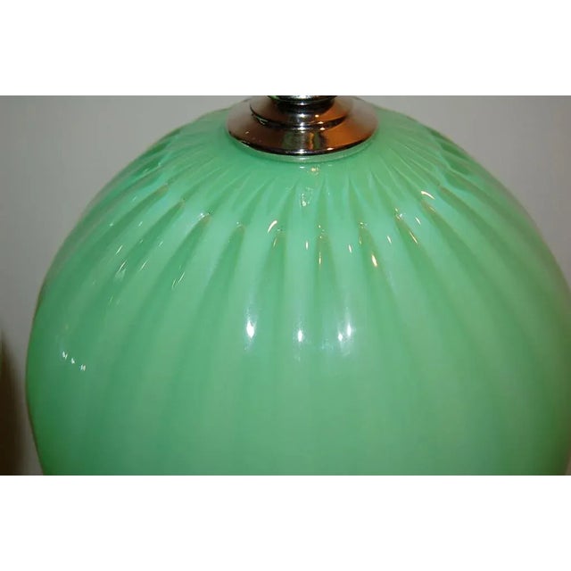 Joe Cariati Joe Cariati Green Hand Blown Lamps For Sale - Image 4 of 11