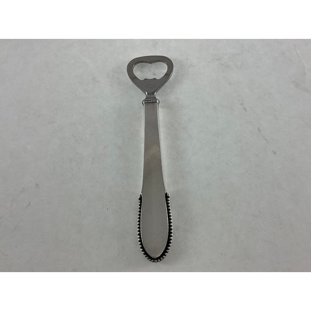 1960s Georg Jensen Sterling Silver Bottle Opener Beaded. For Sale - Image 11 of 16