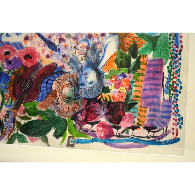 Bettina, Dolls and Toys, 1973, Watercolor, Framed For Sale - Image 8 of 12