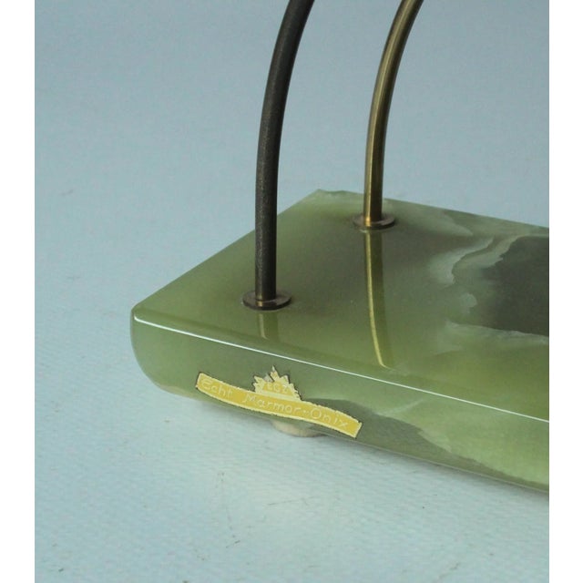 Mid-Century Modern Mid Century Onyx and Brass Letter Holder For Sale - Image 3 of 7