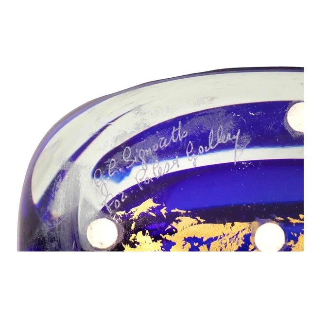 Giancarlo Signoretto, Large Rare Signoretto Murano Glass Aventurine Menorah Italian Sculpture Judaica For Sale - Image 9 of 15