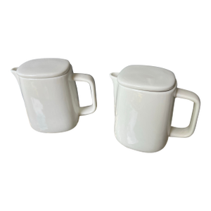 1970s Alessi for Delta Italian Ceramic Creamers- Set of 2