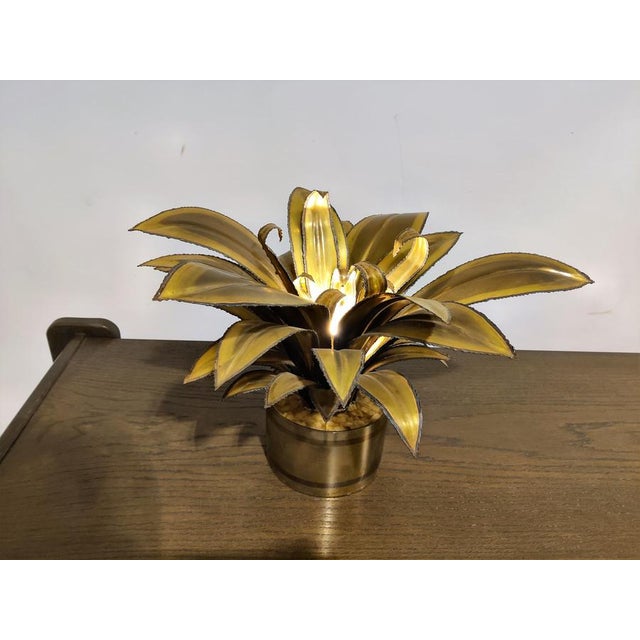 Maison Jansen Flower Table Lamp from Maison Jansen, 1970s For Sale - Image 4 of 12