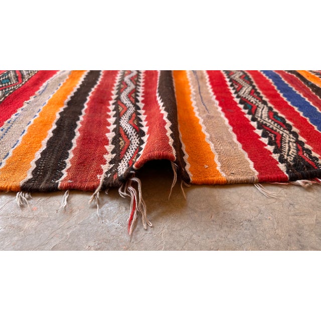 1980s Striped Flatweave Rug - 9.2 X 4.99 Ft For Sale - Image 9 of 11