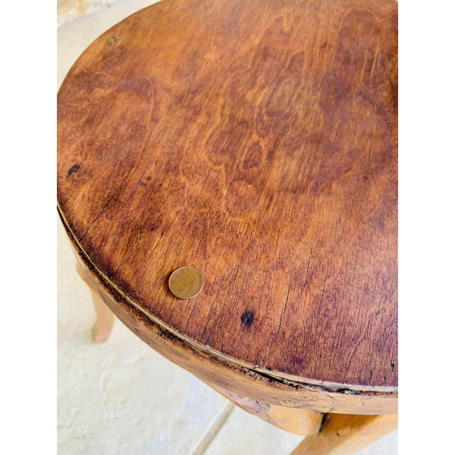 Wood Vintage Bentwood Stool from Baumann, 1950s For Sale - Image 7 of 18