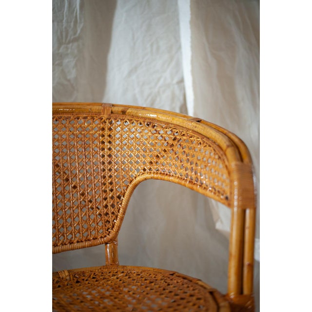 1970s Vintage Bamboo Bench, 1970s For Sale - Image 5 of 9