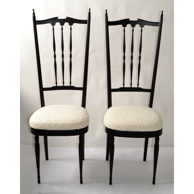 Pozzi & Verga Attributed Mid-Century Modern Sculptural Wooden Side Chairs Italy 1950, Pair For Sale In Miami - Image 6 of 17