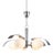 Mid-Century Modern Chrome and Opaline Glass 5-Light Chandelier, 1970s For Sale