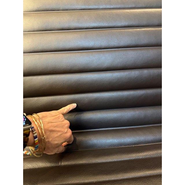 Brown Herman Miller Eames Aluminum Group Management Chair Ea335 For Sale - Image 8 of 9