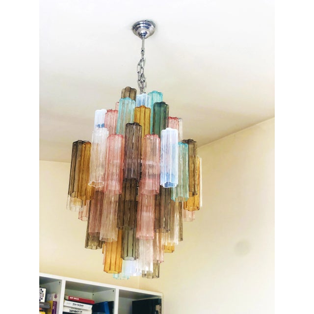 Murano Murano Glass Multicolor Sputnik Chandelier For Sale - Image 4 of 7