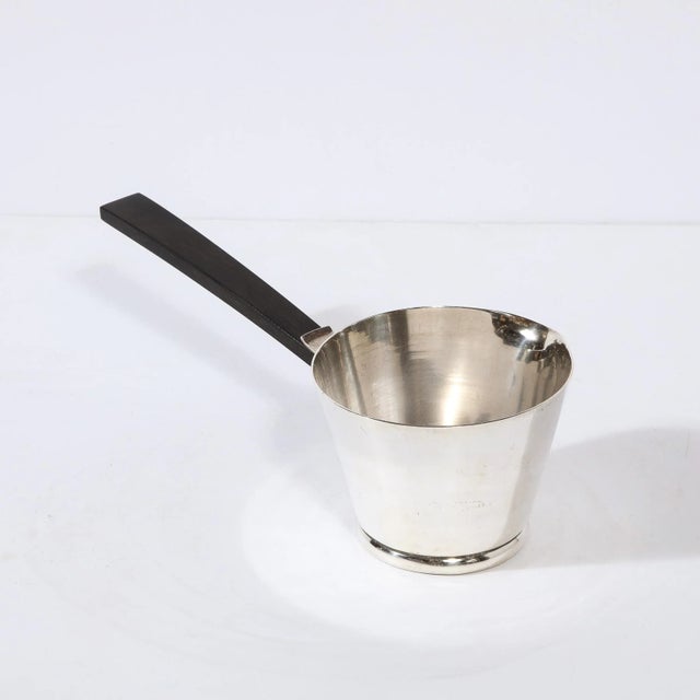 Modernist Sterling Silver Sauce Boat With Ebony Handle by Allan Adler For Sale - Image 9 of 12