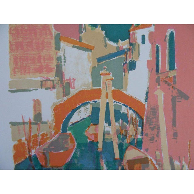 Masaaki Kuwahara (1927) Venetian Gondolas Original color lithograph Signed in pencil Limited edition of 100 (the number...