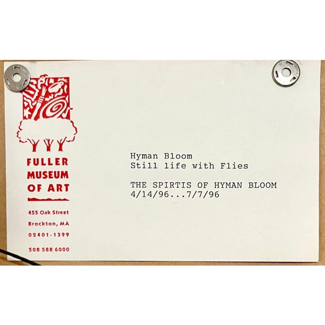 Drawing/Sketching Materials Hyman Bloom, Boston Expressionist Conte Pencil Drawing "Still Life with Flies" Hyman Bloom For Sale - Image 7 of 7