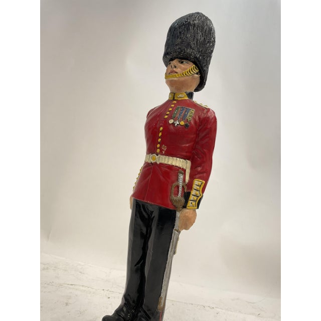 English Royal Guards Ceramic Bottle, 1970s For Sale - Image 3 of 15