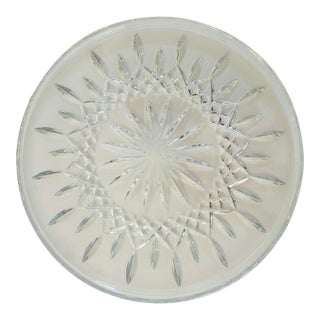 1990s Waterford Clear Crystal Cake Plate For Sale