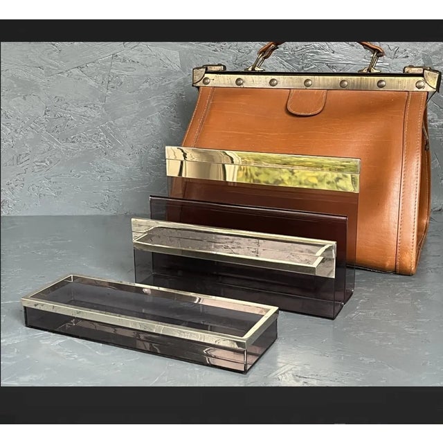 Metal Gabriella Crespi - Desk 70's Set For Sale - Image 7 of 10