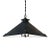 Industrial Graphite Metal Chandelier With Mirrored Interior and 4 Lights For Sale