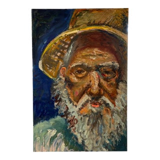 "The Old Man and the Sea”, Portrait Oil Painting, Figurative Art For Sale