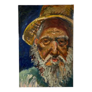 "The Old Man and the Sea”, Portrait Oil Painting, Figurative Art