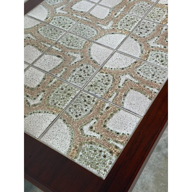 Rosewood Rectangular Coffee Table With Ceramic Tile Top Vintage Mid-Century Modern 1960s For Sale - Image 10 of 11