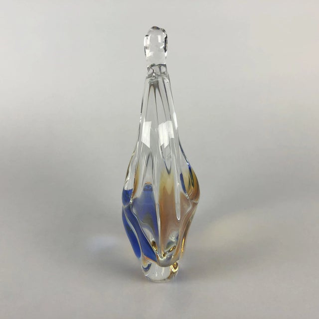 Art Glass Basket by O. Lipa & L. Metelak for Moser, Czechoslovakia, 1970s For Sale - Image 3 of 7