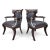 Black Vintage George IV English Regency Style Black Leather Chairs With Metal Lion Head Arms - Pair For Sale - Image 8 of 11