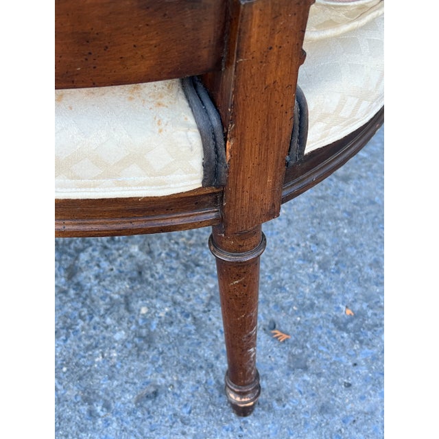 Vintage French Provincial Arm Side Chair For Sale - Image 9 of 10