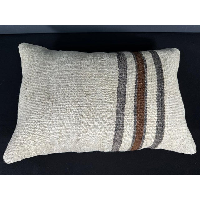 Turkish Hemp Pillow Cushion Natural Beige Brown Pillow Cushion Cover 16" x 24" #30163 Enhance your home decor with our...