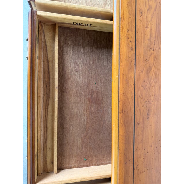 Vintage Drexel Traditional Writing Desk With Brass Handles For Sale - Image 10 of 18