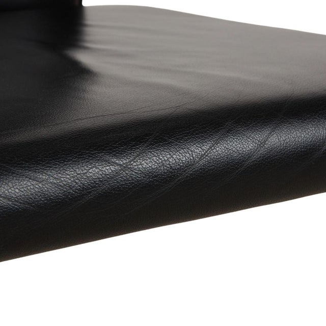 Modern Black Leather and Chrome Dining Chairs, Set of 6 For Sale - Image 3 of 13