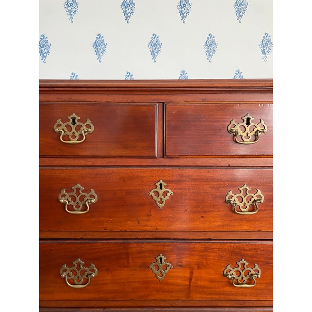 Antique Late 1700s New York Chippendale Mahogany Tall Chest For Sale - Image 10 of 14