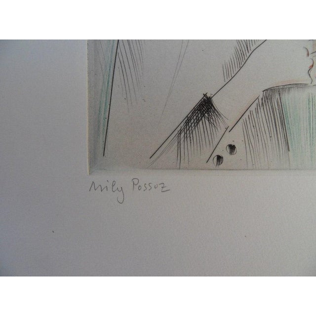 Mily Possoz, Pensive Girl, Etching For Sale - Image 5 of 7