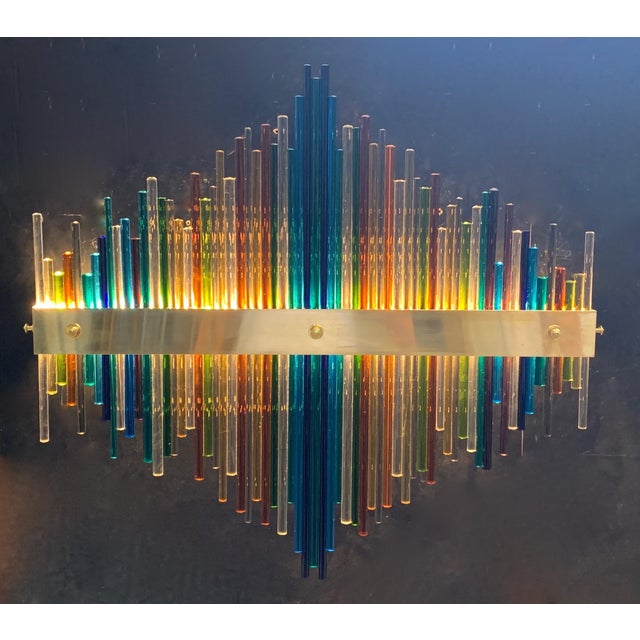 Murano Vibrations Wall Lamp from Enrico Neri, 1960s For Sale - Image 3 of 12