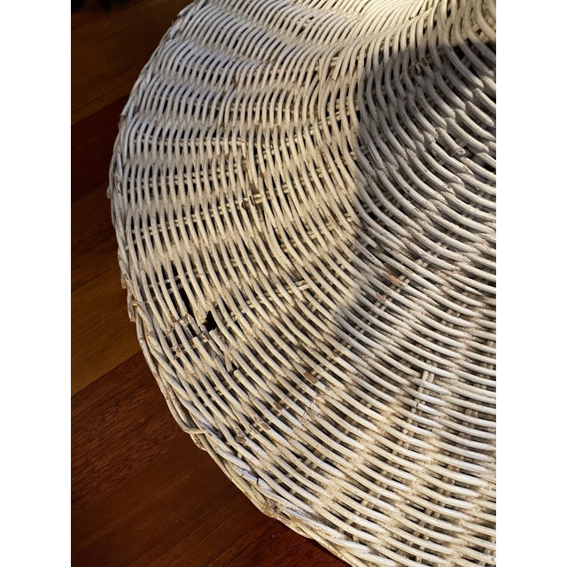 1970s Vintage 1970s Wicker Floor Lamp Sculptural For Sale - Image 5 of 6