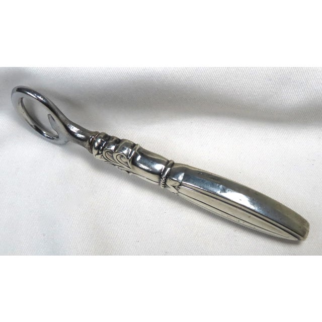 Vintage Mid Century Retro Art Deco Sterling Silver Handle Beer & Soda Bottle Opener For Sale In Boston - Image 6 of 13