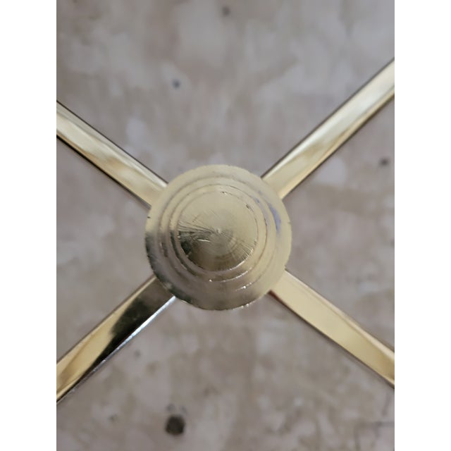 Mid 20th Century Brass and Glass Side Table For Sale In Dallas - Image 6 of 12