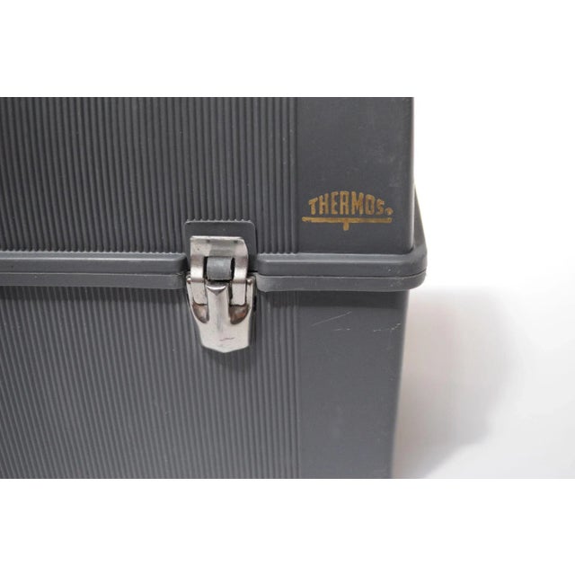Vintage Thermos Brand Gray Plastic Work Lunch Box For Sale - Image 10 of 12