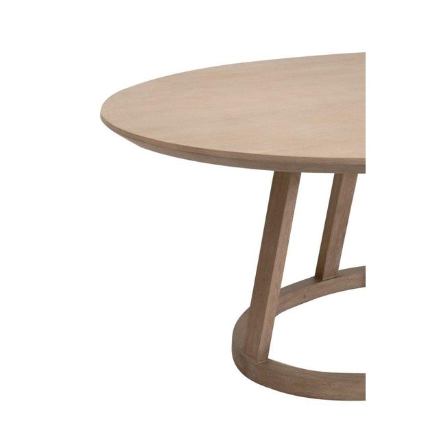 Wood Essentials for Living Reeves Oak Oval Dining Table For Sale - Image 7 of 7
