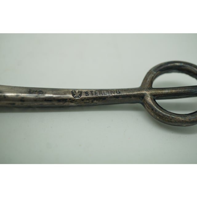 Antique Repousse Sterling Silver Equestrian Horse Screw Clamp Spur 55g 5" For Sale - Image 11 of 11