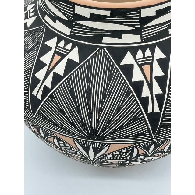 Native American Native American Pottery Vase by Roberta H. Trujillo “Sky” – Signed For Sale - Image 3 of 9