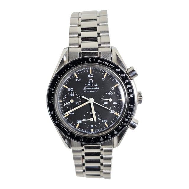 Near Mint Omega Speedmaster 3510.50 Chronograph Black Dial Automatic Watch For Sale