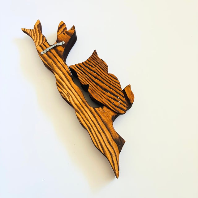MCM Wood Owl Wall Hanging For Sale - Image 9 of 9